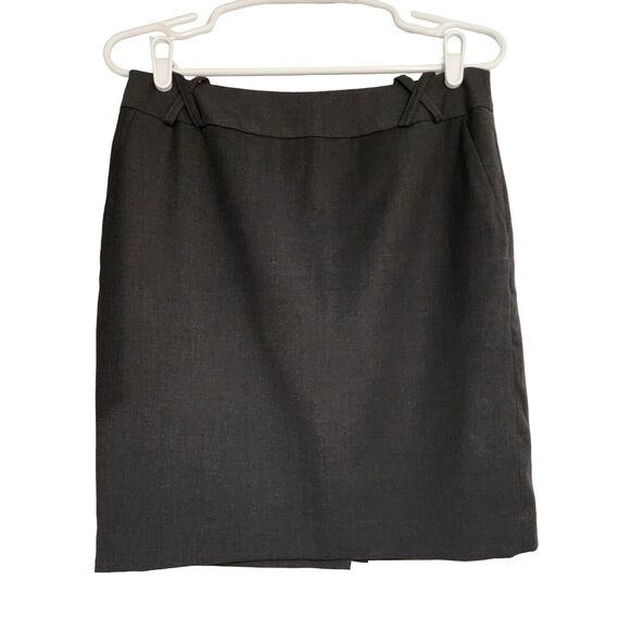 J. McLaughlin Dresses & Skirts - J. McLaughlin Made in USA Straight Mini Skirt Gray Lined Pockets Women's Size 8